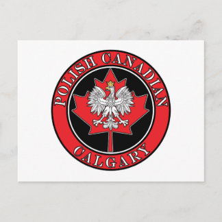 Kalgary Runde Polnisch kanadisches Leaf Postkarte