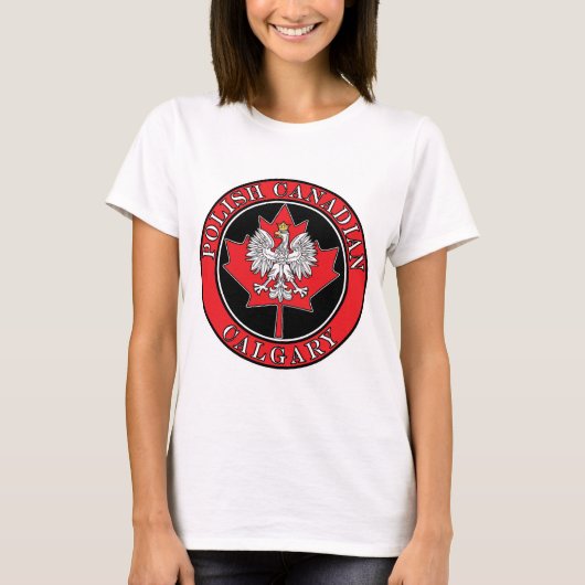 Kalgary Runde Polnisch kanadisches Leaf T-Shirt (Vorderseite)