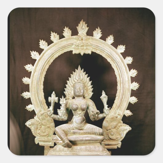 Kali aus Vijayanagar Quadratischer Aufkleber (Vorderseite)