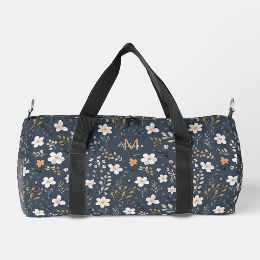 Kali Floral Blossom Mit Monogramm Duffle Bag (Rückseite)