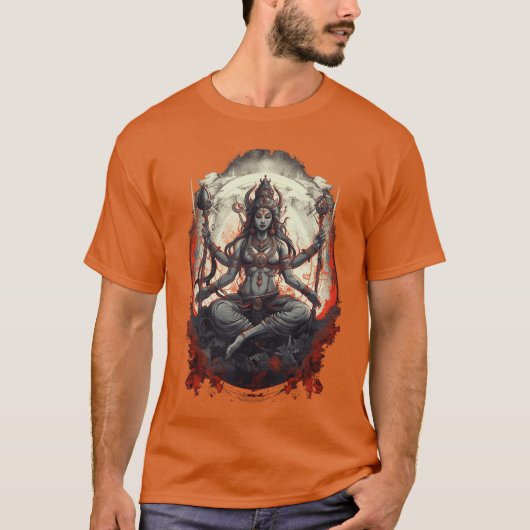 Kali Goddess of Deathime and Doomsday Hindu Yoga W T-Shirt (Vorderseite)