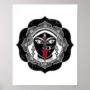 Kali Hindu-Gottheit Göttin Indisch Heilige Yoga Pu Poster