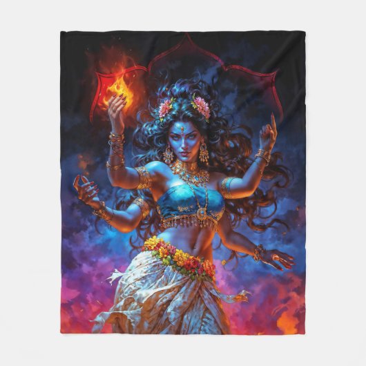 Kali in Dance Fleecedecke (Vorderseite)