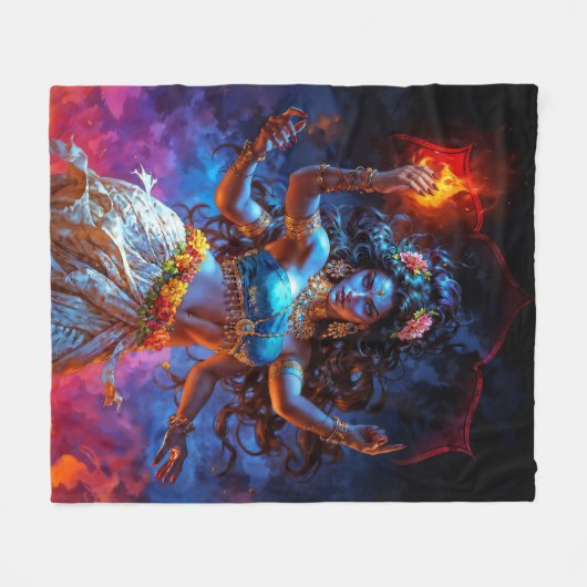 Kali in Dance Fleecedecke (Vorderseite (Horizontal))