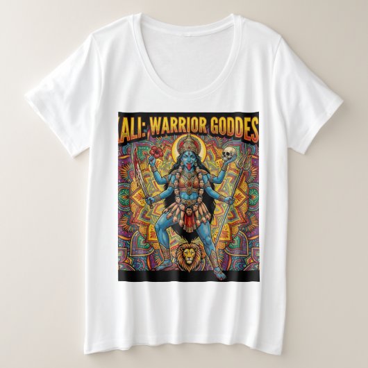 Kali-Kriegergöttin Große Größe T-Shirt (Design vorne)