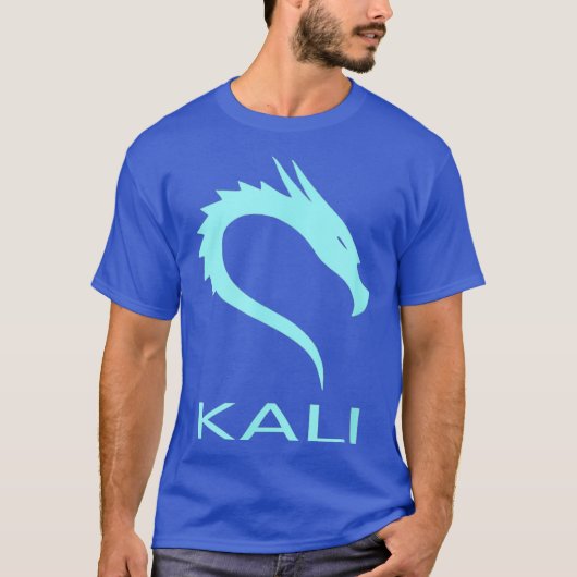 Kali Linu-Slogan mit Dragon Open Source Os T-Shirt (Vorderseite)
