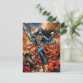 Kali Ma Fantasy-Illustration Postkarte (Stehend Vorderseite)