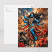Kali Ma Fantasy-Illustration Postkarte (Vorne/Hinten)