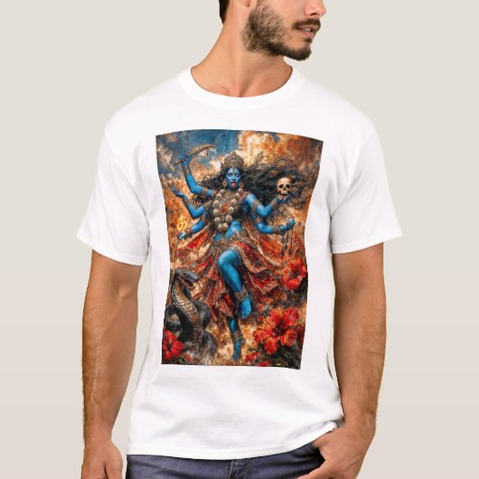 Kali Ma Fantasy-Illustration T-Shirt (Vorderseite)