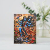 Kali-Tanz auf Shiva Postkarte (Stehend Vorderseite)
