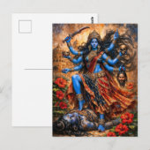 Kali-Tanz auf Shiva Postkarte (Vorne/Hinten)