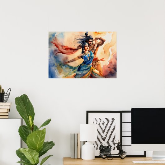 Kali- und Shiva-Tanzfüße Poster (Heimbüro)