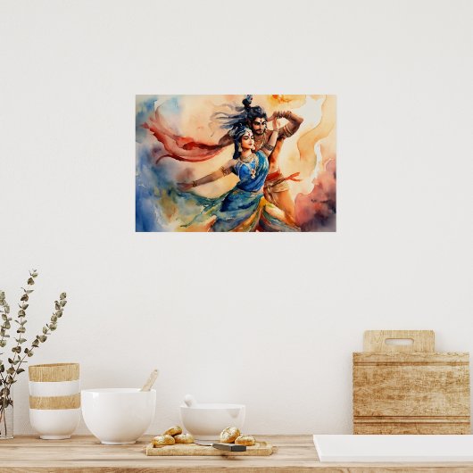 Kali- und Shiva-Tanzfüße Poster (Küche)