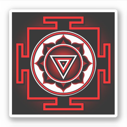 Kali Yantra Aufkleber (Vorderseite)