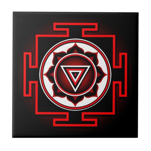 Kali Yantra Fliese (Vorderseite)