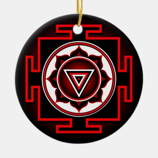 Kali Yantra Keramik Ornament (Vorne)