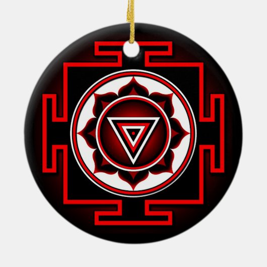 Kali Yantra Keramik Ornament (Hinten)