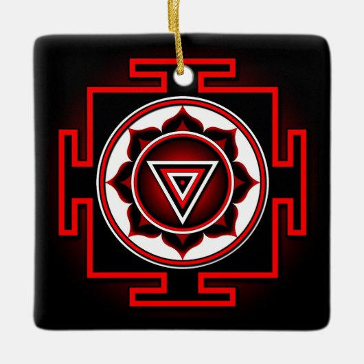 Kali Yantra Keramikornament (Vorderseite)