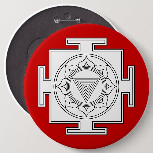 Kali Yantra Knopf Button (Vorne & Hinten)
