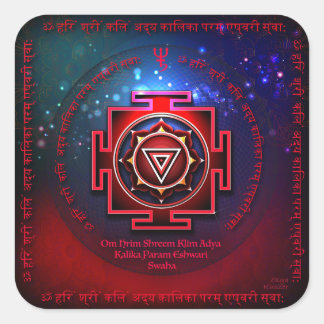 Kali Yantra Quadratischer Aufkleber