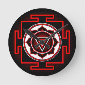 Kali Yantra Runde Wanduhr (Vorderseite)