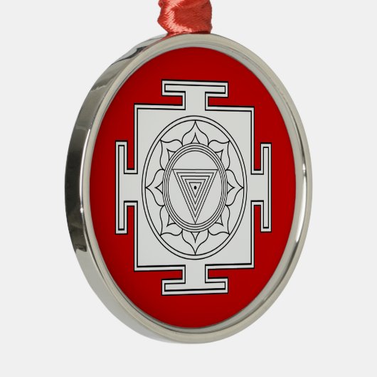 Kali Yantra Verzierung Silbernes Ornament (Rechts)