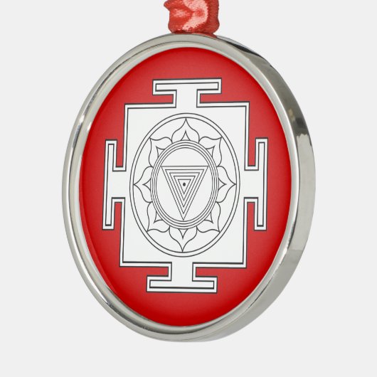 Kali Yantra Verzierung Silbernes Ornament (Links)