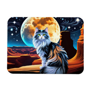 Kalico-Katze verdünnen, in der Wüste Vollmond Magnet