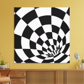 Kalidascope Schwarz-weiß Room Canvas Print Leinwanddruck (Insitu (Wohnzimmer))
