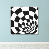 Kalidascope Schwarz-weiß Room Canvas Print Leinwanddruck (Insitu (Holzboden))