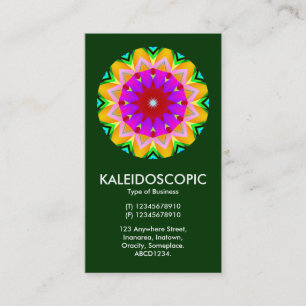 Kaliedoscopic Mandala 02 - Dunkelgrün (003300) Visitenkarte