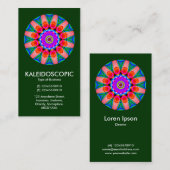 Kaliedoscopic Mandala 03 - Dunkelgrün (003300) Visitenkarte (Vorne/Hinten)