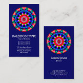 Kaliedoscopic Mandala 04 - Dark Blue (000066) Visitenkarte (Vorne/Hinten)
