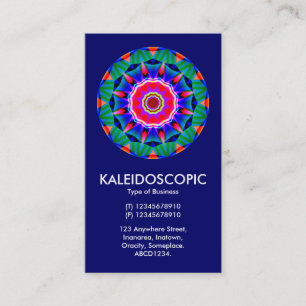 Kaliedoscopic Mandala - Dunkelblau Visitenkarte