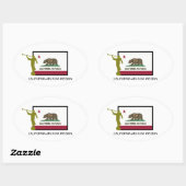 KALIFORNIA ARCADIA MISSION LDS CTR OVALER AUFKLEBER (Blatt)