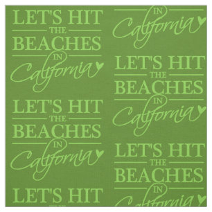 KALIFORNIA BEACHES kundenspezifisches Farbstoff Stoff