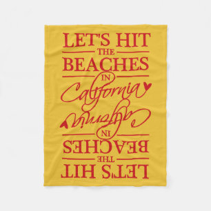 KALIFORNIA BEACHES Vlies-Decke Fleecedecke