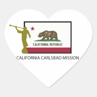 KALIFORNIA CARLSBAD MISSION LDS CTR Herz-Aufkleber