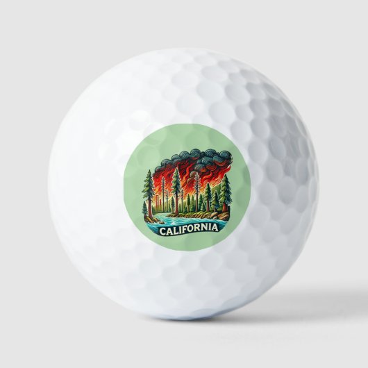 KALIFORNIA FIRE Schlüsselanhänger Golfball (Vorderseite)
