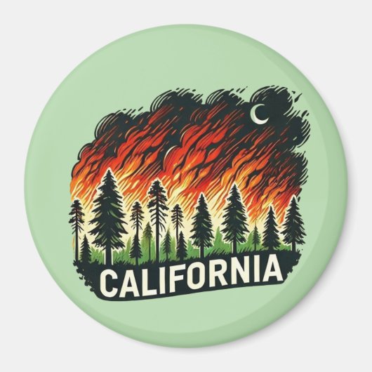 KALIFORNIA FIRE Schlüsselanhänger Magnet (Vorne)