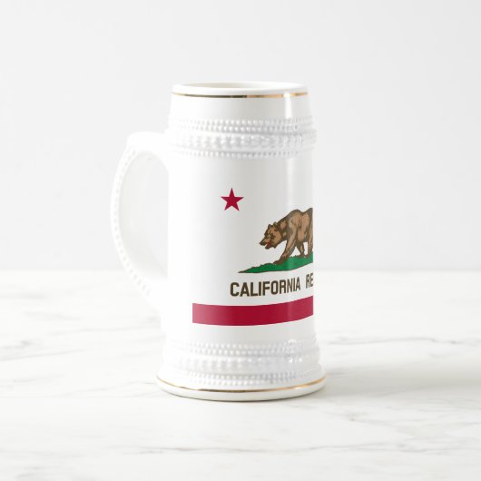 KALIFORNIA FLAG BIERGLAS (Vorderseite Links)