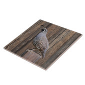 KALIFORNIA QUAIL AUF BARNBOARD FLIESE (Seite)