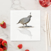 KALIFORNIA QUAIL REFLEKTIERT SERVIETTE (Beispiel)