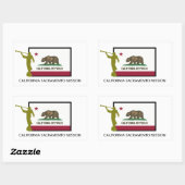 KALIFORNIA SACRAMENTO MISSION LDS CTR RECHTECKIGER AUFKLEBER (Blatt)