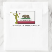 KALIFORNIA SACRAMENTO MISSION LDS CTR RECHTECKIGER AUFKLEBER (Tasche)