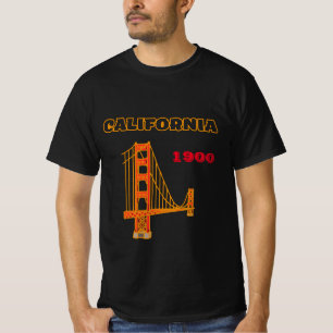 Kalifornien 1900 Vintager schwarzer T - Shirt