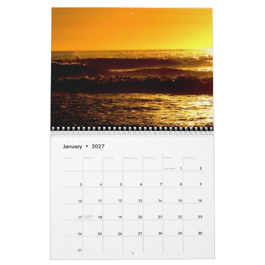 Kalifornien 2012 kalender (Jan 2027)