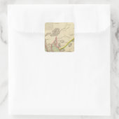 Kalifornien 53 quadratischer aufkleber (Tasche)
