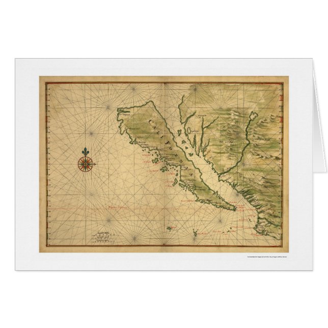Kalifornien als Insel 1650 (Vorderseite (Horizontal))