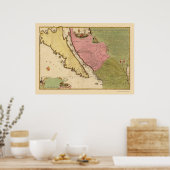 Kalifornien als Insel von N. de Fer 1720 Poster (Küche)